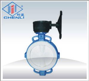 供應(yīng)上海襯里D371F4/F46-16C全襯四氟渦輪蝶閥（對